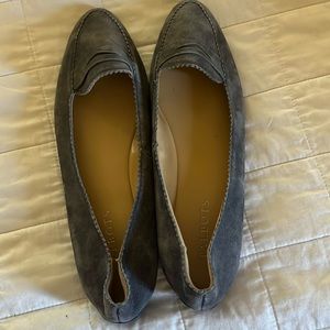 Talbots loafer, flats. Grey suede